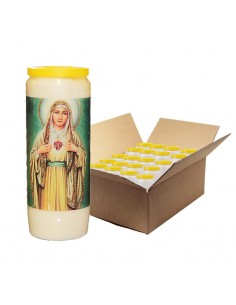 Velas de Novena del Sagrado Corazón de María - 20 piezas