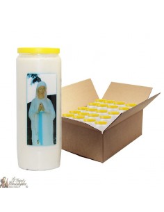 Bougies de Neuvaine Vierge des pauvres de Banneux N.D - 20 pièces