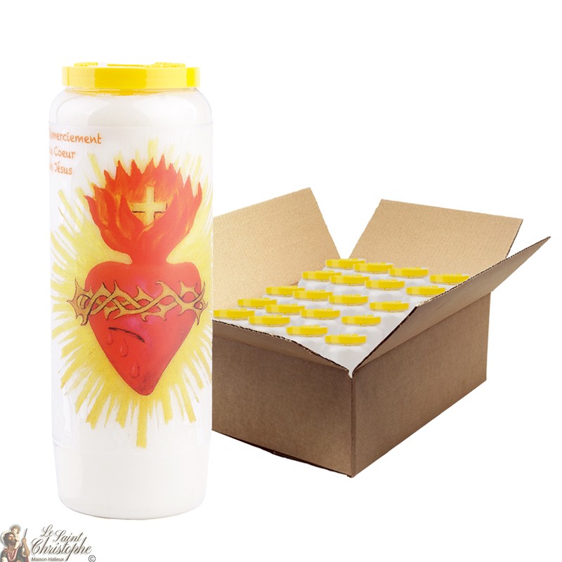 Novena kaarsen dankzij het hart van Jezus - 20 stuks