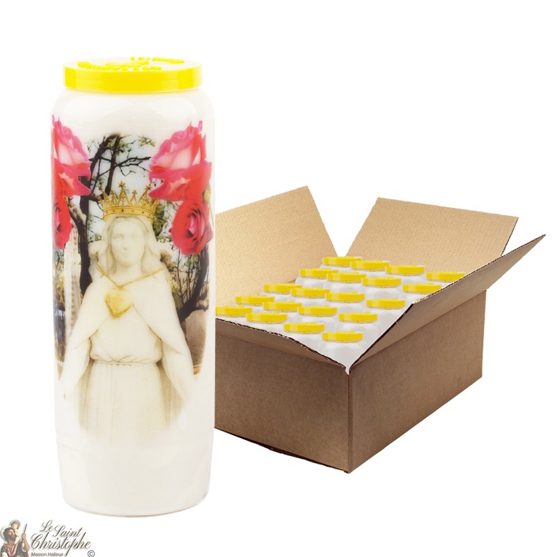 Maagdelijke Novena kaarsen trouwt Rozen - 20 stuks
