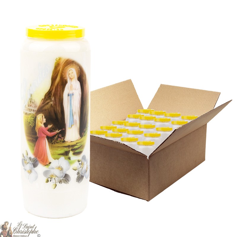 Our Lady of Lourdes Novena Candles - 2 - 20 pieces