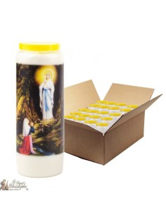 Bougies de Neuvaine Vierge marie de Lourdes - 20 pièces