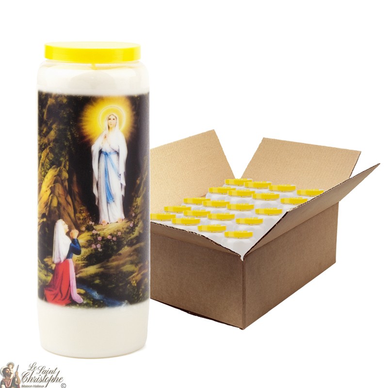 Our Lady of Lourdes Novena Candles - 1 - 20 pieces
