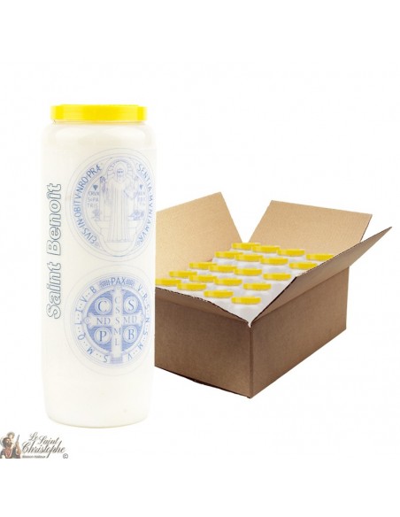 Novena candles with the medal of Saint Benedict - 2 - 20 pieces