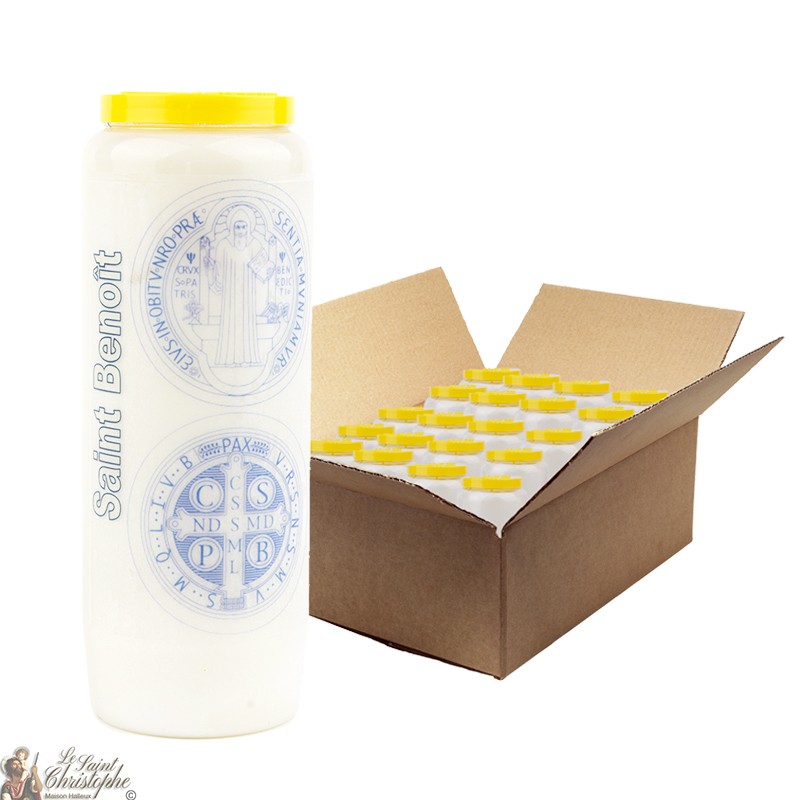 Novena-kaarsen met St. Benedictus medaille - 2 - 20 stuks