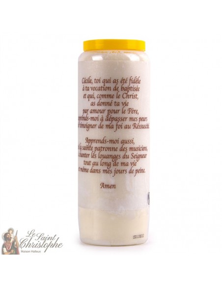 Novena kaars in heilige Cecilia - gebed