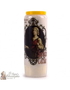 Bougie de neuvaine à Sainte Cécile - prière