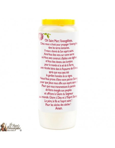 Novena candle to Saint Mark