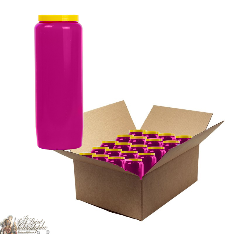 Paars novena kaars - kartonnen doosje 20 stuks