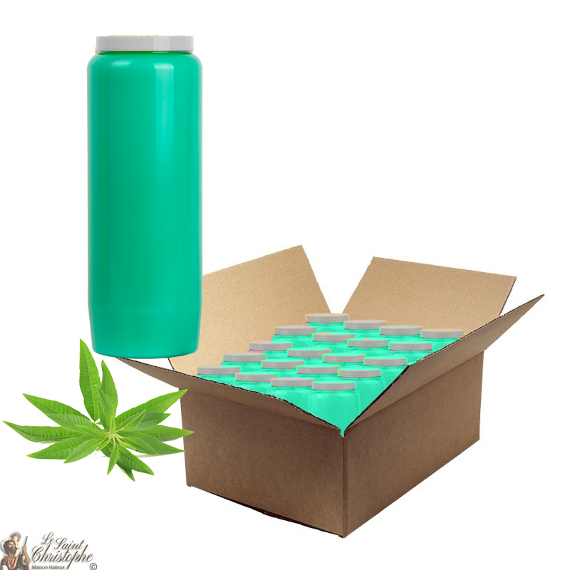 Verbena scented novena candles - box of 20 pieces