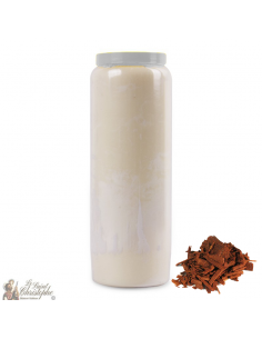 Novena candle perfumed with sandalwood