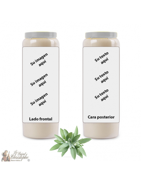 Salvia fragranza novena candela profumo di salvia - personalizzabile