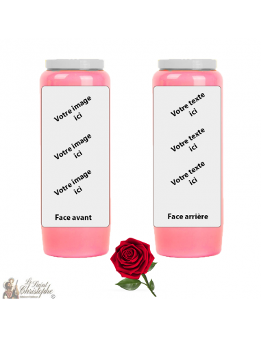 Novena candle rose scented - customizable