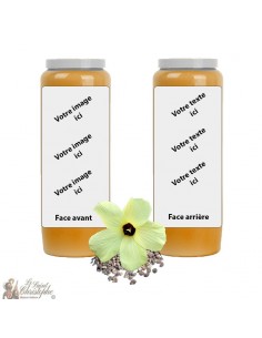 Bougie de neuvaine Orange parfum Musc - personnalisable