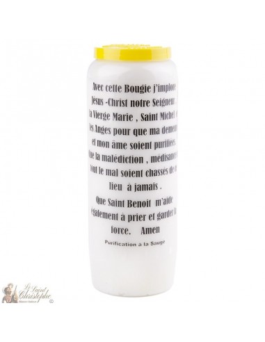 Bougie Neuvaine de purification à la sauge - prière français