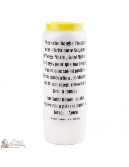 Bougie Neuvaine de purification à la sauge - prière français