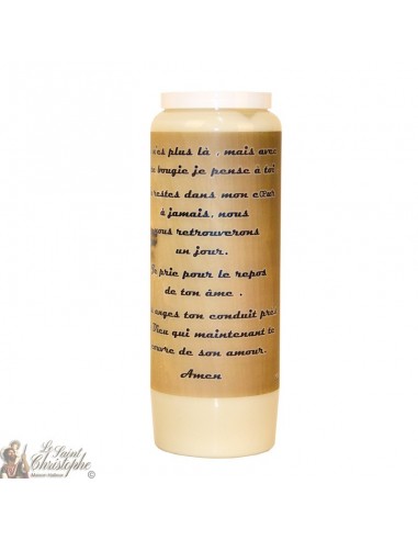 Candela Novena per profumo di salvia defunta - Croce