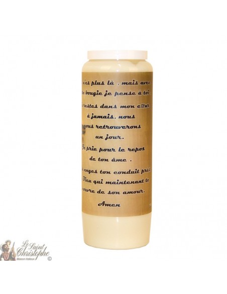 Novena candle for deceased sage scent - Cross