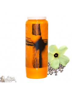 Vela de Novena Naranja para los muertos - Cruz
