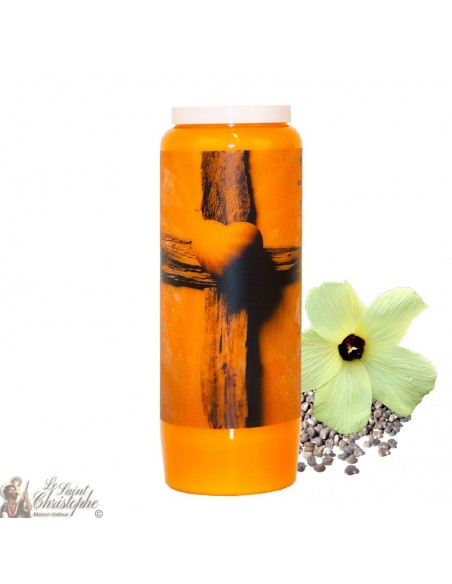 Novena Candle for the deceased with musk - Cross