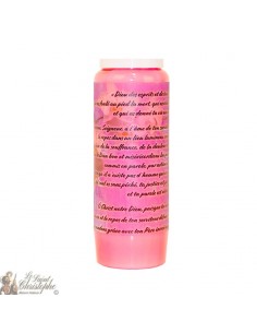 Vela de novena rosa para el difunto - Flores