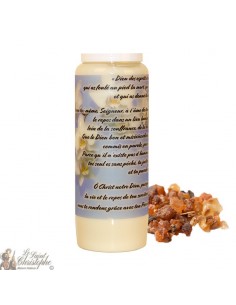Novena Candle for the Dead with Myrrh - Flowers