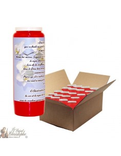 Rote Novenkerze für die Toten - Blumen - 20 Stück