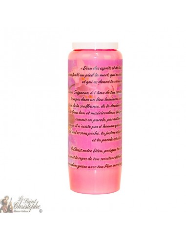 Candela Novena rosa per defunti - Fiori - 20 pezzi