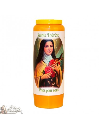 Novena candle with musk for Saint Therese of Lisieux - box 20 pieces