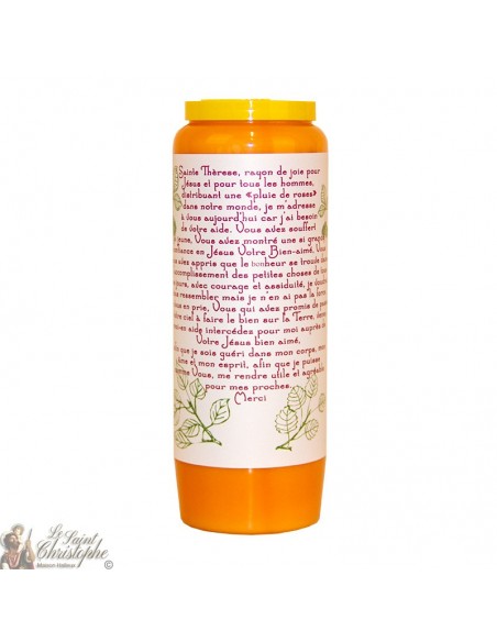 Novena candle with musk for Saint Therese of Lisieux - box 20 pieces