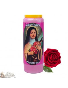 Candela novena al profumo di rosa per Santa Teresa di Lisieux