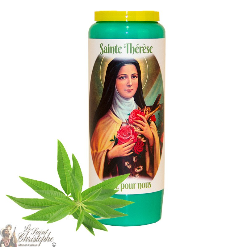 Verbena geurende noveenkaars voor de Heilige Theresia van Lisieux