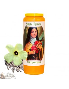 Vela de novena perfumada con almizcle para Santa Teresa de Lisieux