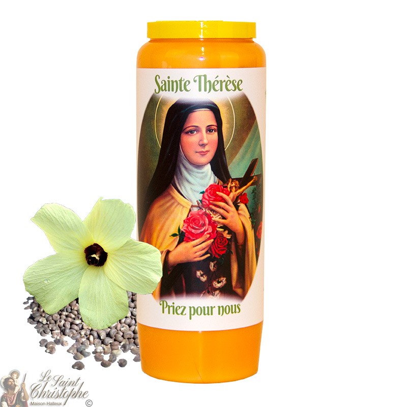 Candela Novena profumata al muschio per Santa Teresa di Lisieux