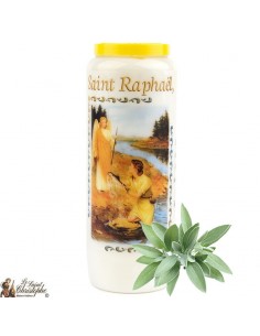 Sage Novena Candle in Saint Raphael - 2