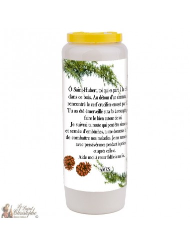 Vela de novena para San Huberto - caja de 20 piezas