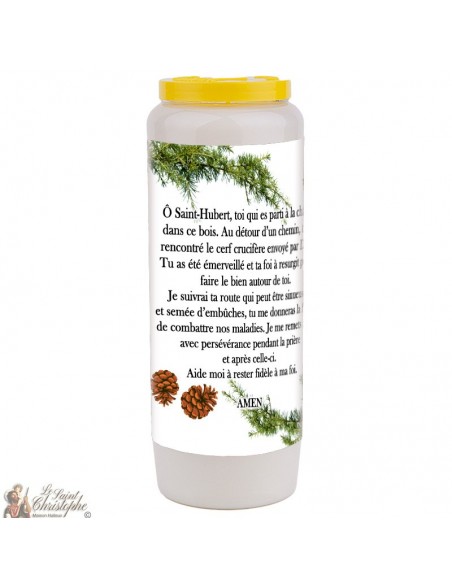 Vela de novena para San Huberto - caja de 20 piezas