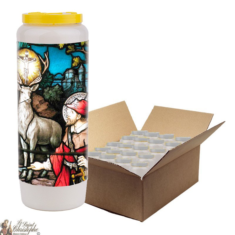 Novena candle for Saint Hubert - box 20 pieces