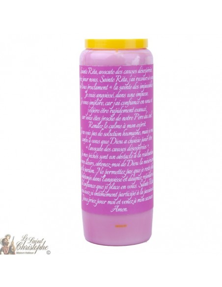Rose-scented Novena Sainte Rita candles