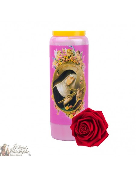 Candele profumate di rosa della Novena Sainte Rita