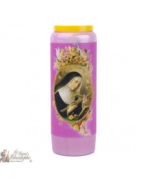 Novena Sainte Rita rose scented candles - 20 pieces