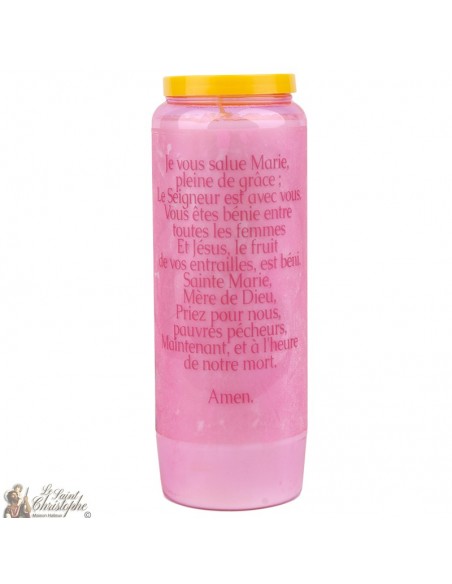 Virgin Mary Pink Novena Candles - doorzichtig