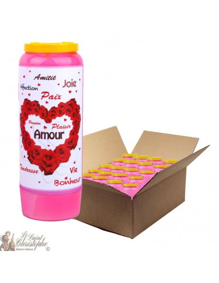 Valentine's Day Pink Novena Candle for Love - 20 pieces