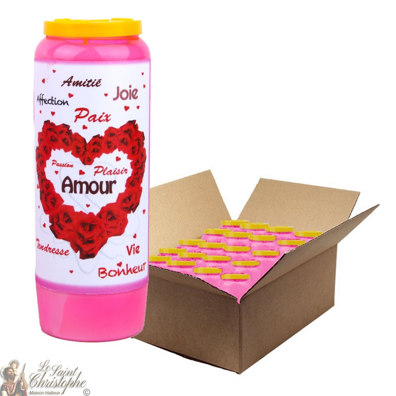 Valentine's Day Pink Novena Candle for Love - 20 pieces
