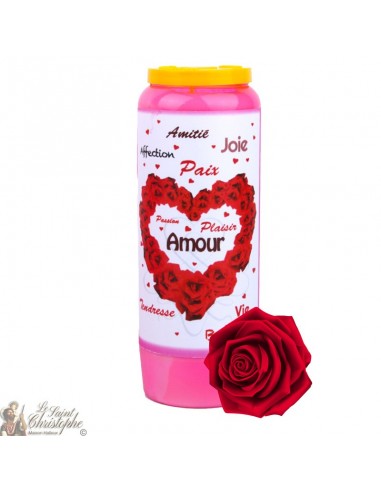 Valentine's Day rose scented novena candle