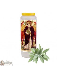 Vela de novena de San Uriel perfumada con salvia