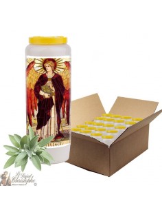 Noveneënkaars Saint Uriel geparfumeerd met salie - 20 stuks