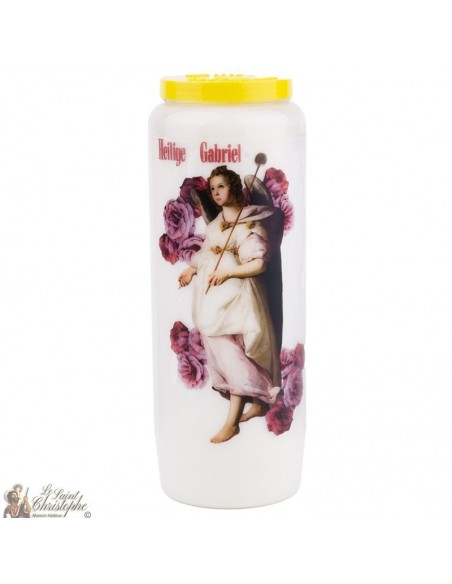 Saint Gabriel Novena Candle with sage scent - 1