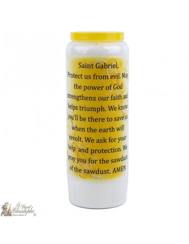 Saint Gabriel Novena Candle with sage scent - 2