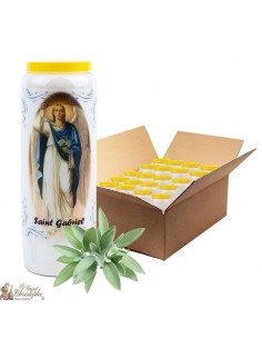 Novena Candle Saint Gabriel geparfumeerd met salie - 2 - 20 stuks